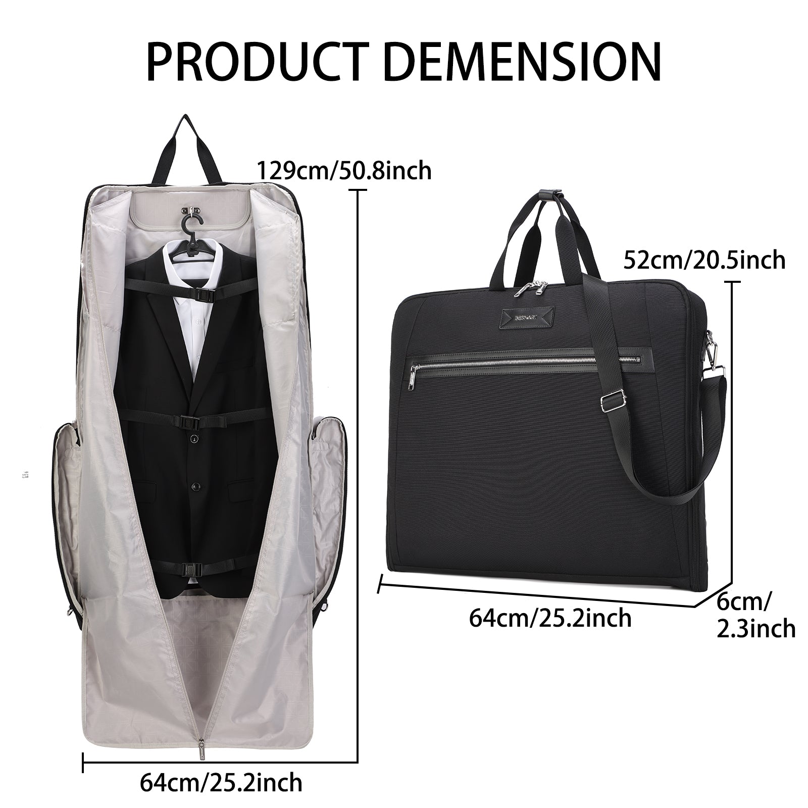 BE SMART Waterproof Garment Bag for Travel