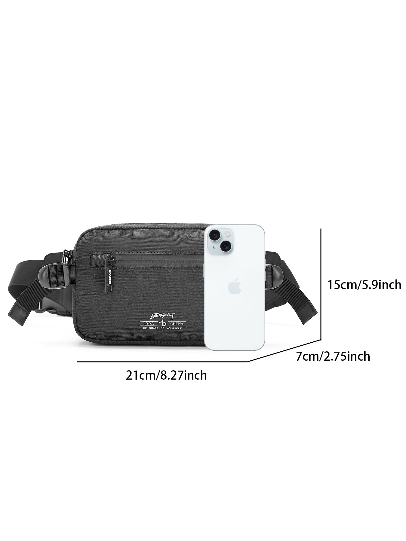 BE SMART Commuter Lightweight Belt Bag Crossbody Bag