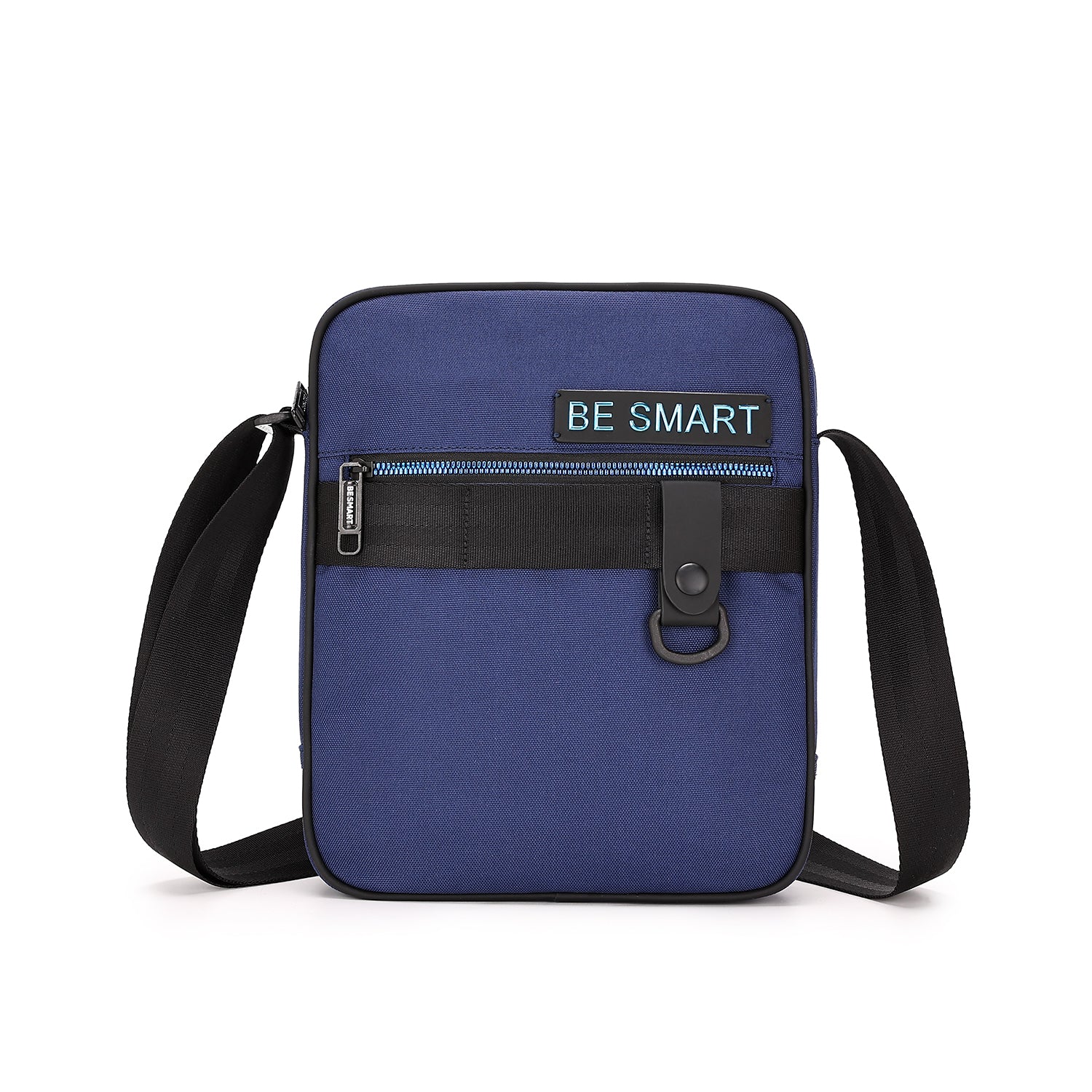 BE SMART Dark Blue Contrast Color Crossbody Bag Commuter Style