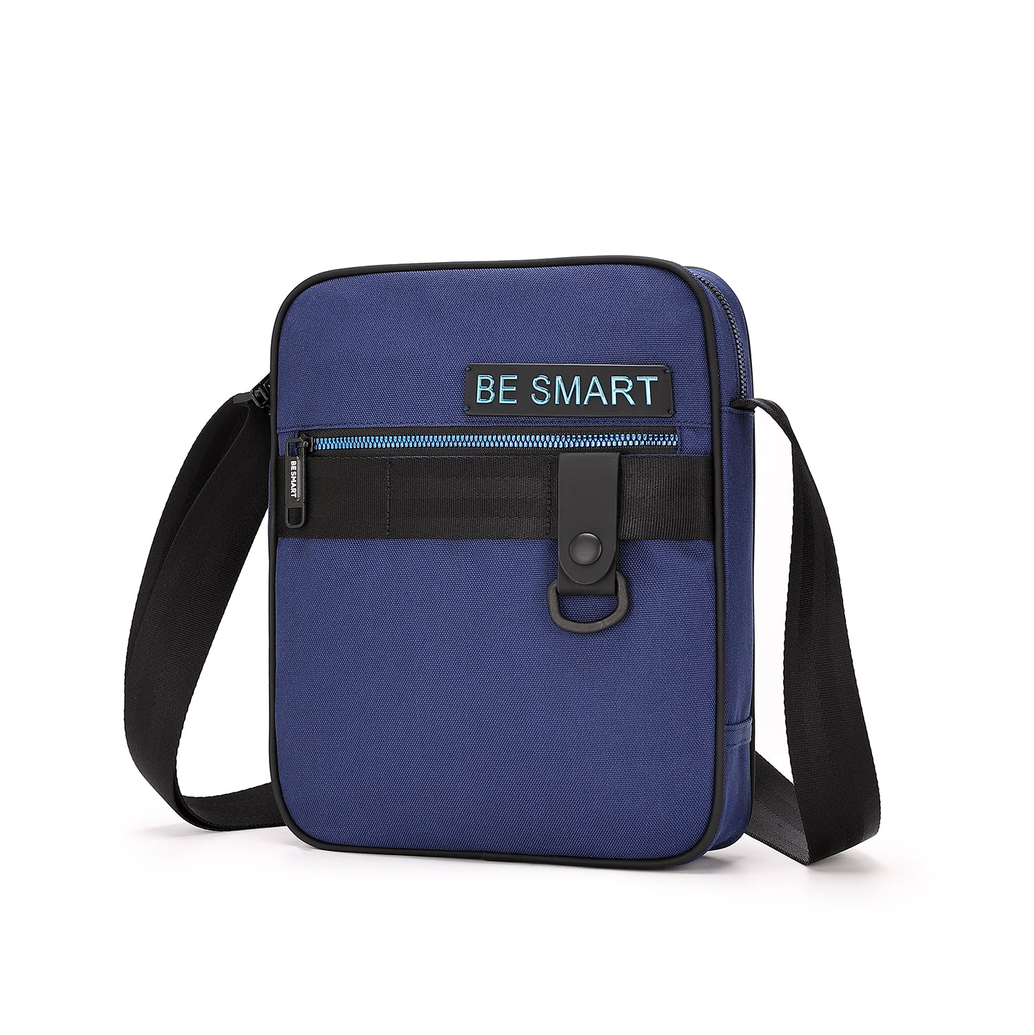 BE SMART Dark Blue Contrast Color Crossbody Bag Commuter Style