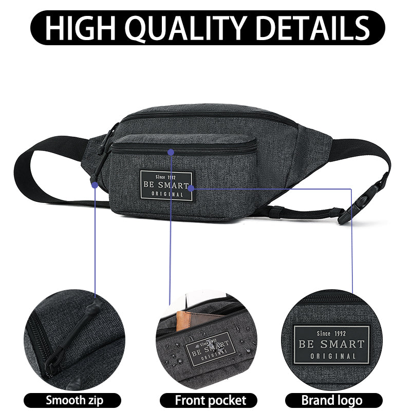 BE SMART Lightweight Waist Bag Crossbody Shoulder Bag For Men