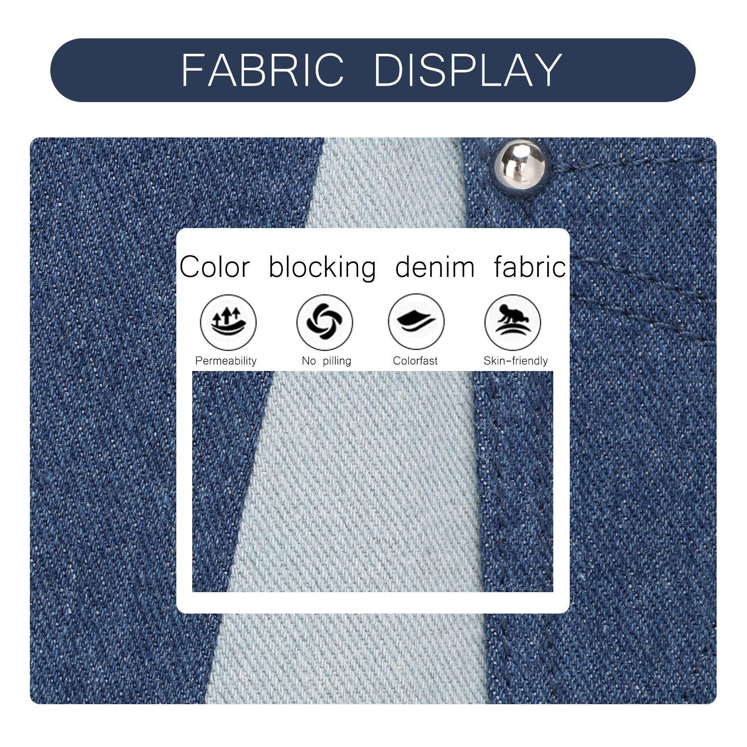BE SMART Denim Pocket Underarm Crescent Bag