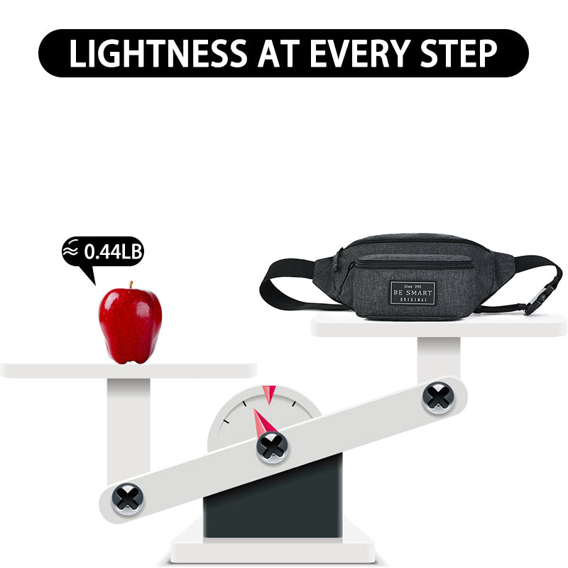 BE SMART Lightweight Waist Bag Crossbody Shoulder Bag For Men