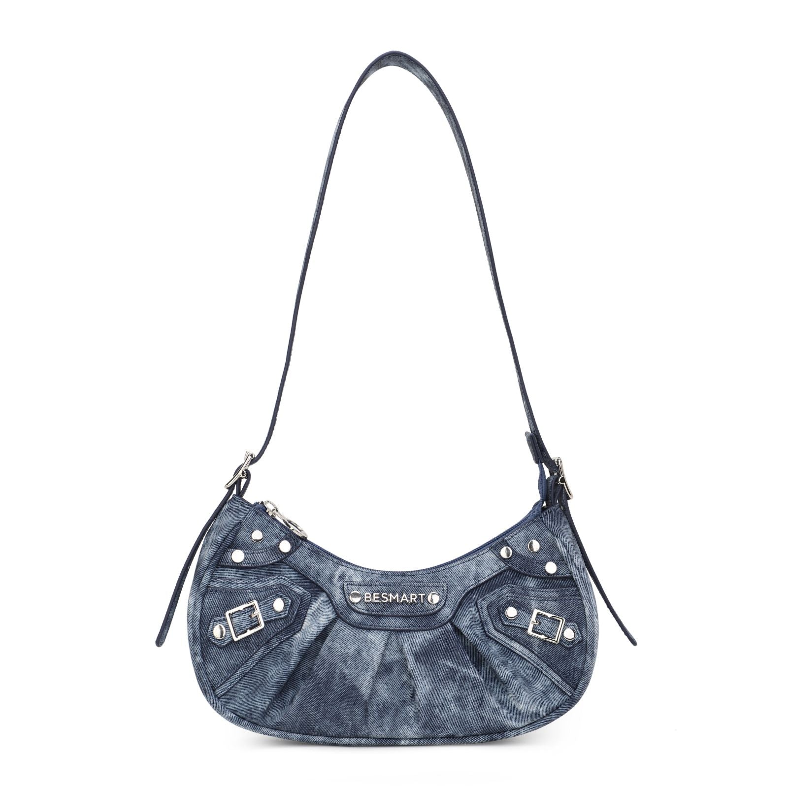BE SMART Denim Style PU Underarm Shoulder Bag