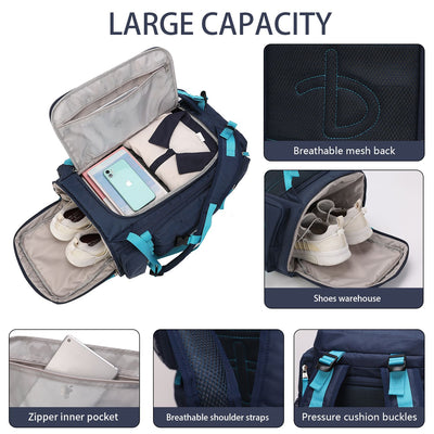 50L Gym Backpack With shoe compartment Waterproof